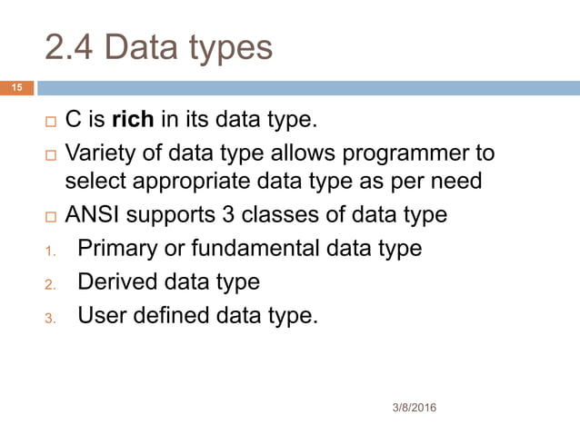 Variables, Data Types, Operator & Expression in c in detail