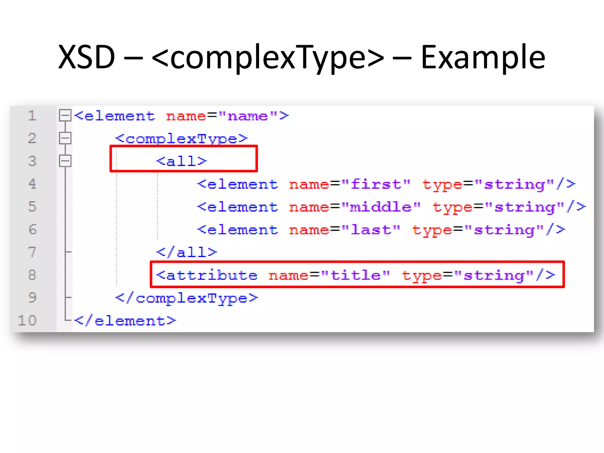 XSD – <complexType> – Example 