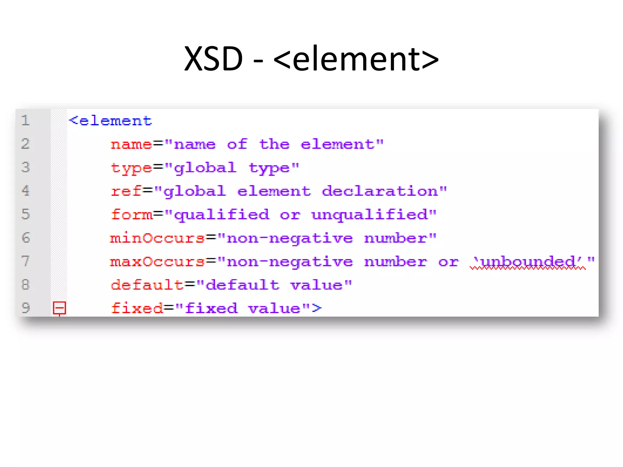 XSD - <element> 