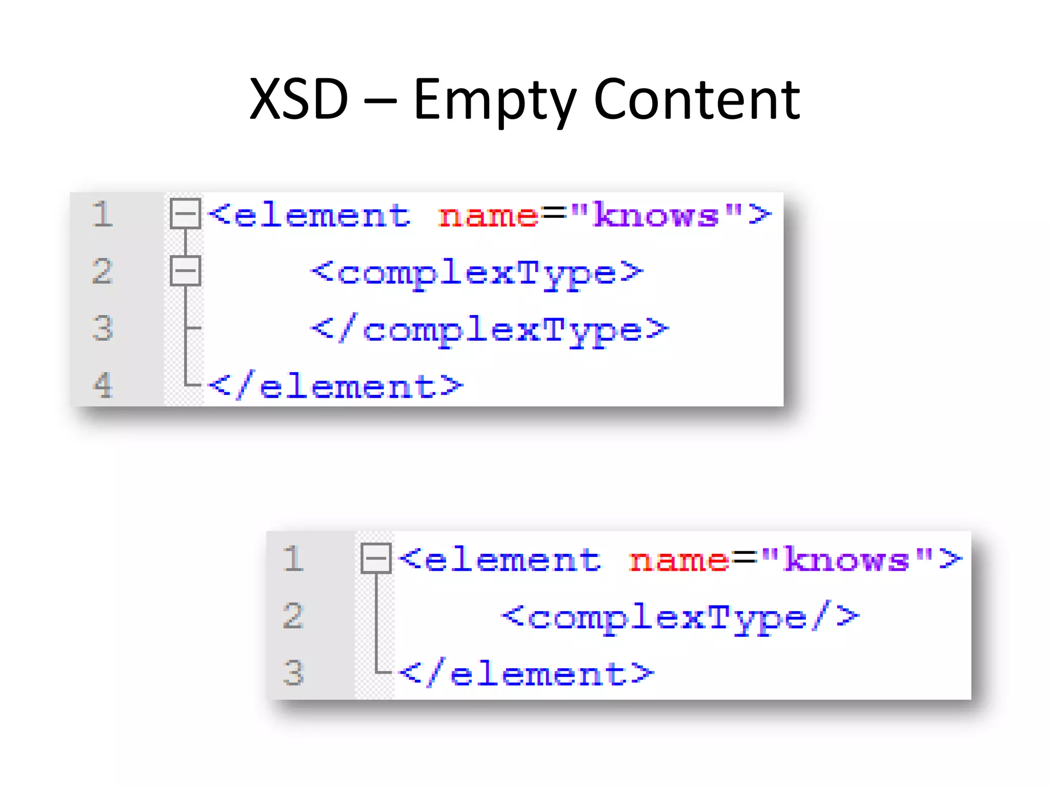 XSD – Empty Content 