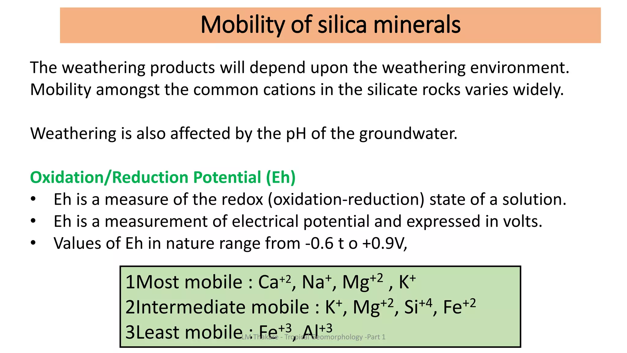 Tropical Geomorphology -weathering in Tropics - part 1- Chap 2 | PPTX