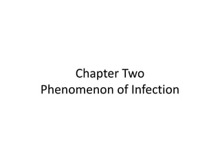 Chapter Two
Phenomenon of Infection
 