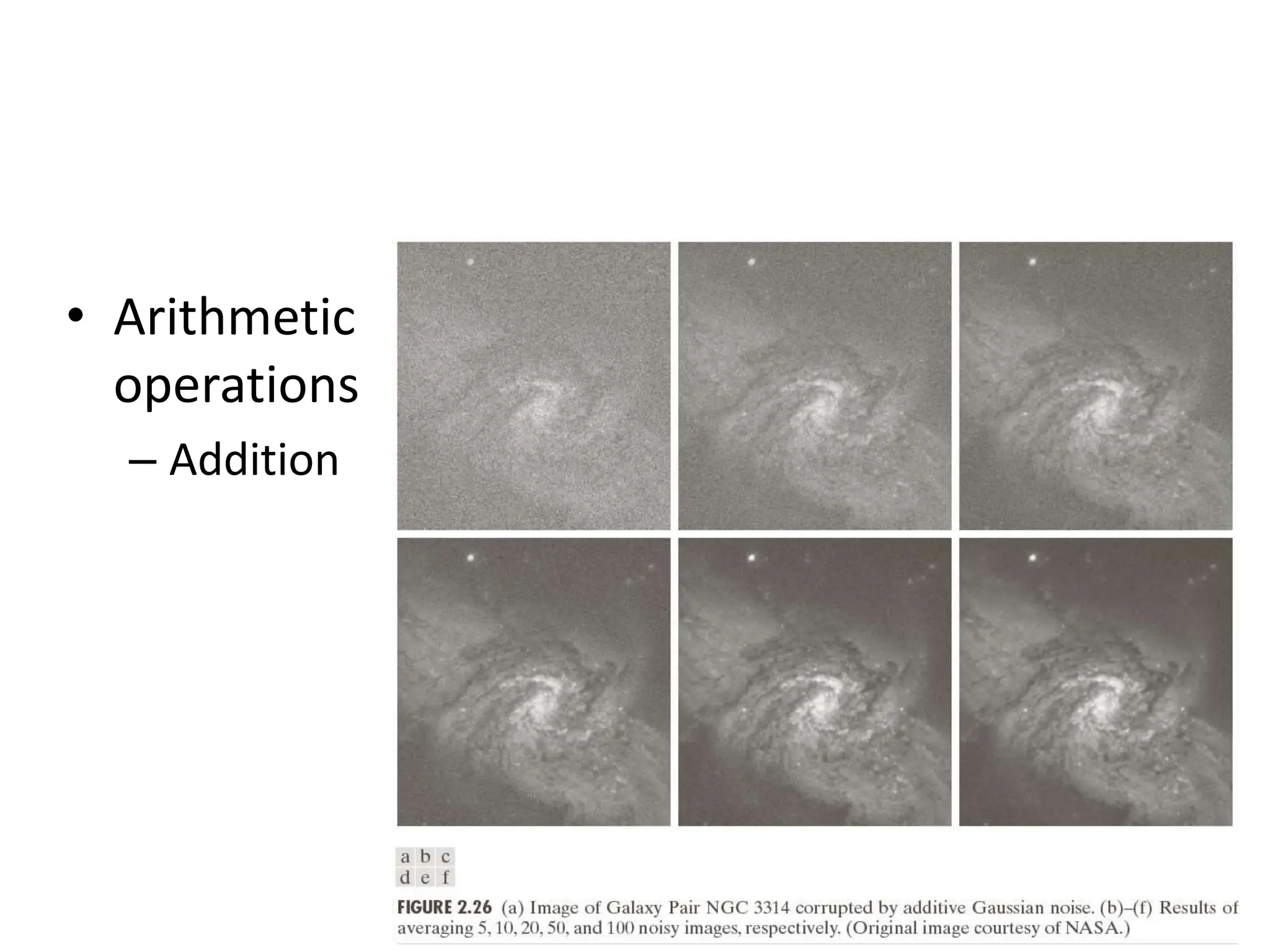 • Arithmetic operations – Addition 