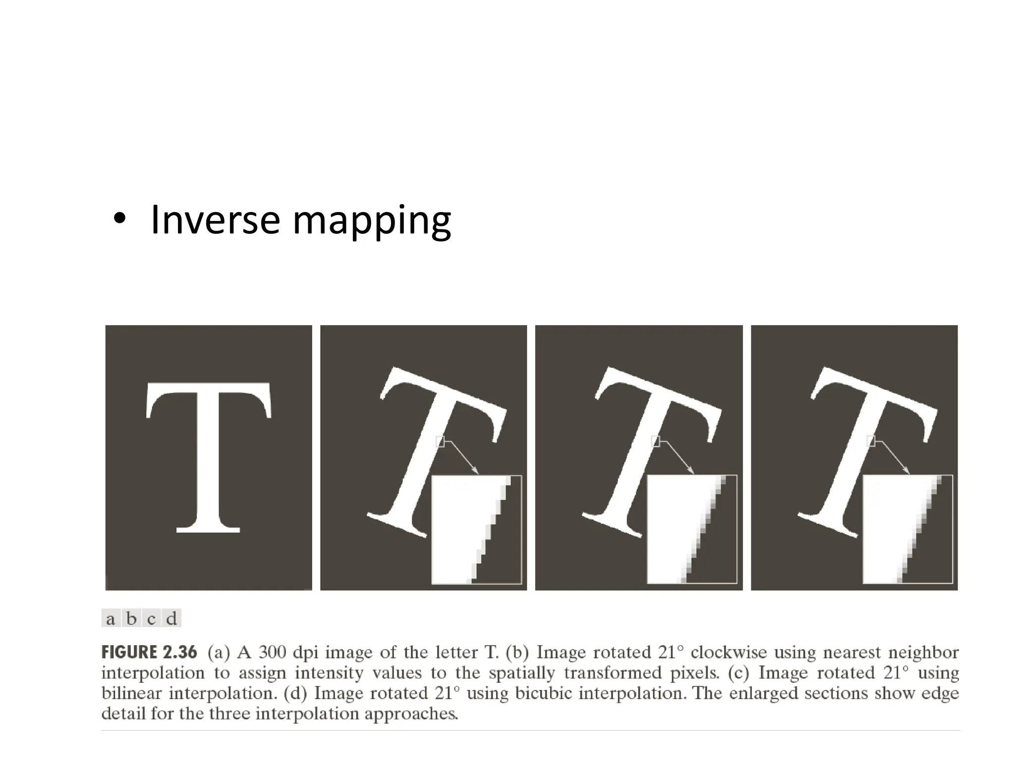 • Inverse mapping 