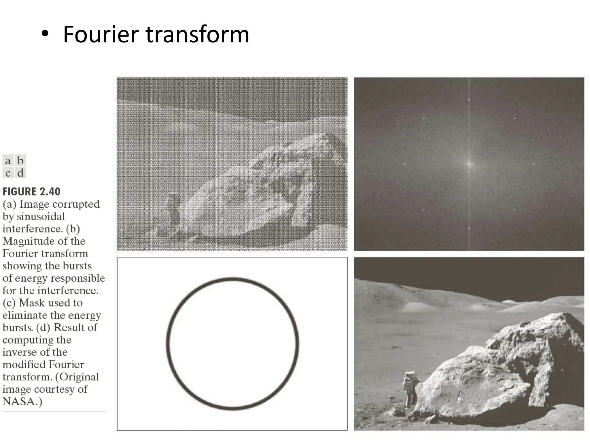 • Fourier transform 