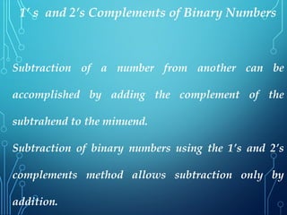 dld chapter 2 logic gates and logic works affer subtactor | PPT