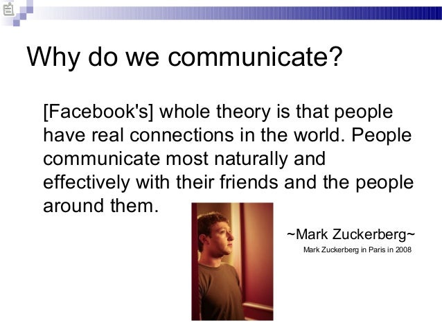 Why do we communicate?