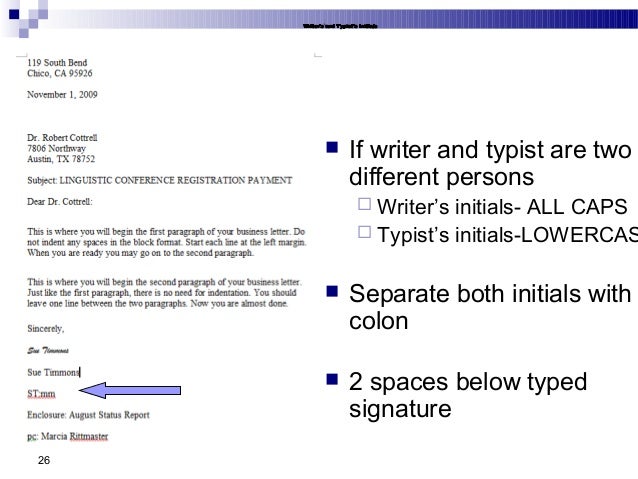 business letter enclosure typist initials business communication chap 2 business writing business letter enclosure typist initials business communication chap 2 business writing
