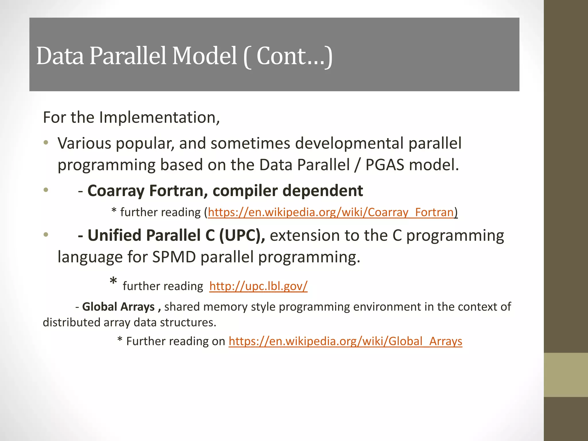 Chap 2 classification of parralel architecture and introduction to ...