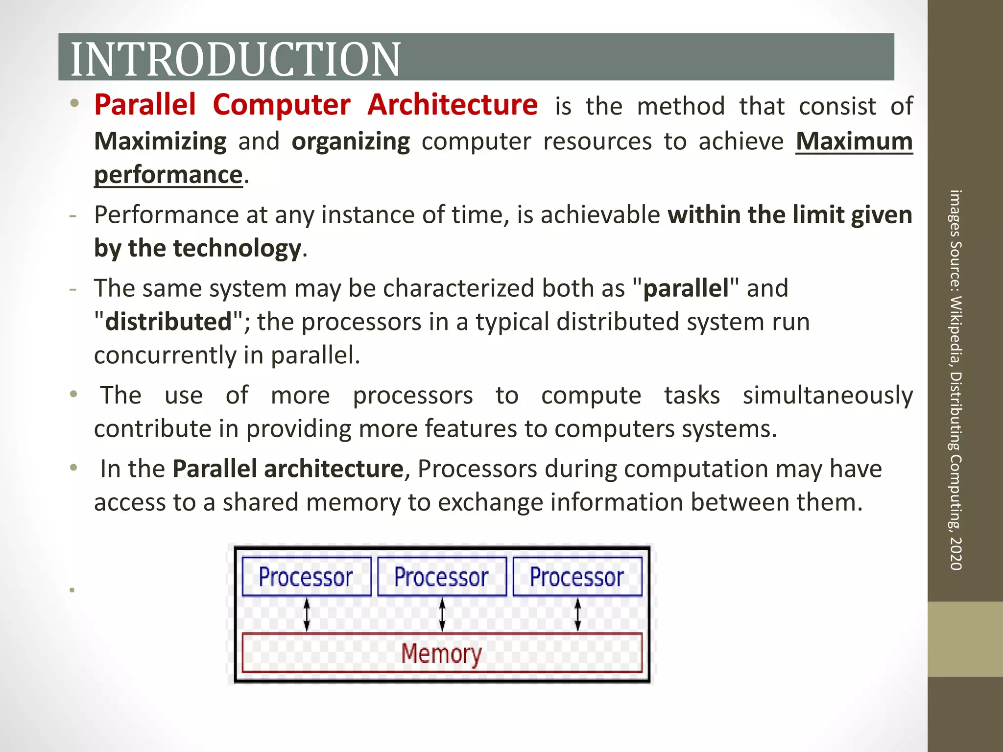 Chap 2 classification of parralel architecture and introduction to ...
