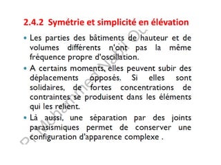 2.4.2 Symétrie et simplicité en élévation
 