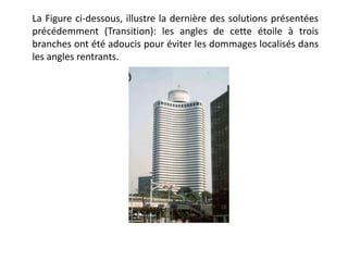 La Figure ci-dessous, illustre la dernière des solutions présentées
précédemment (Transition): les angles de cette étoile à trois
branches ont été adoucis pour éviter les dommages localisés dans
les angles rentrants.
 