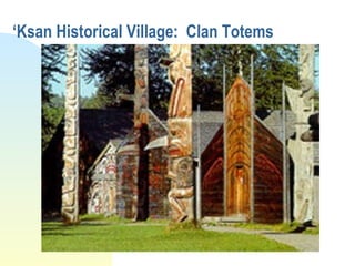 ‘ Ksan Historical Village:  Clan Totems 