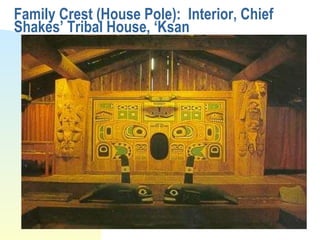 Family Crest (House Pole):  Interior, Chief Shakes’ Tribal House, ‘Ksan 