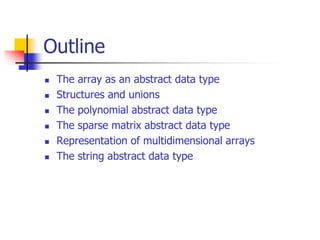 Chap 2  Arrays and Structures.ppt
