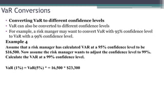 Chap2a Value at Risk methods presentation | PPT