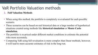 Chap2a Value at Risk methods presentation | PPT