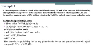 Chap2a Value at Risk methods presentation | PPT