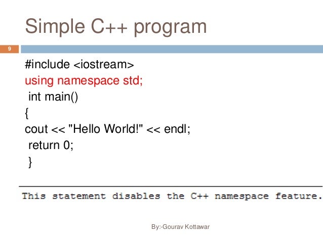 basics of c++
