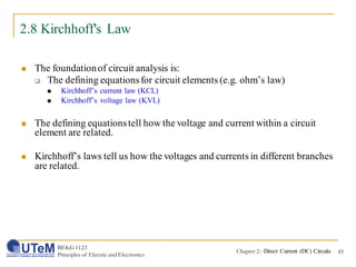 Chapter 2: Direct Current (DC) Circuits | PDF