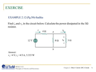 Chapter 2: Direct Current (DC) Circuits | PDF
