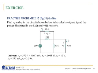 Chapter 2: Direct Current (DC) Circuits | PDF