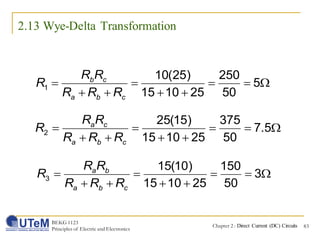 Chapter 2: Direct Current (DC) Circuits | PDF