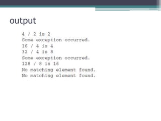 output
 