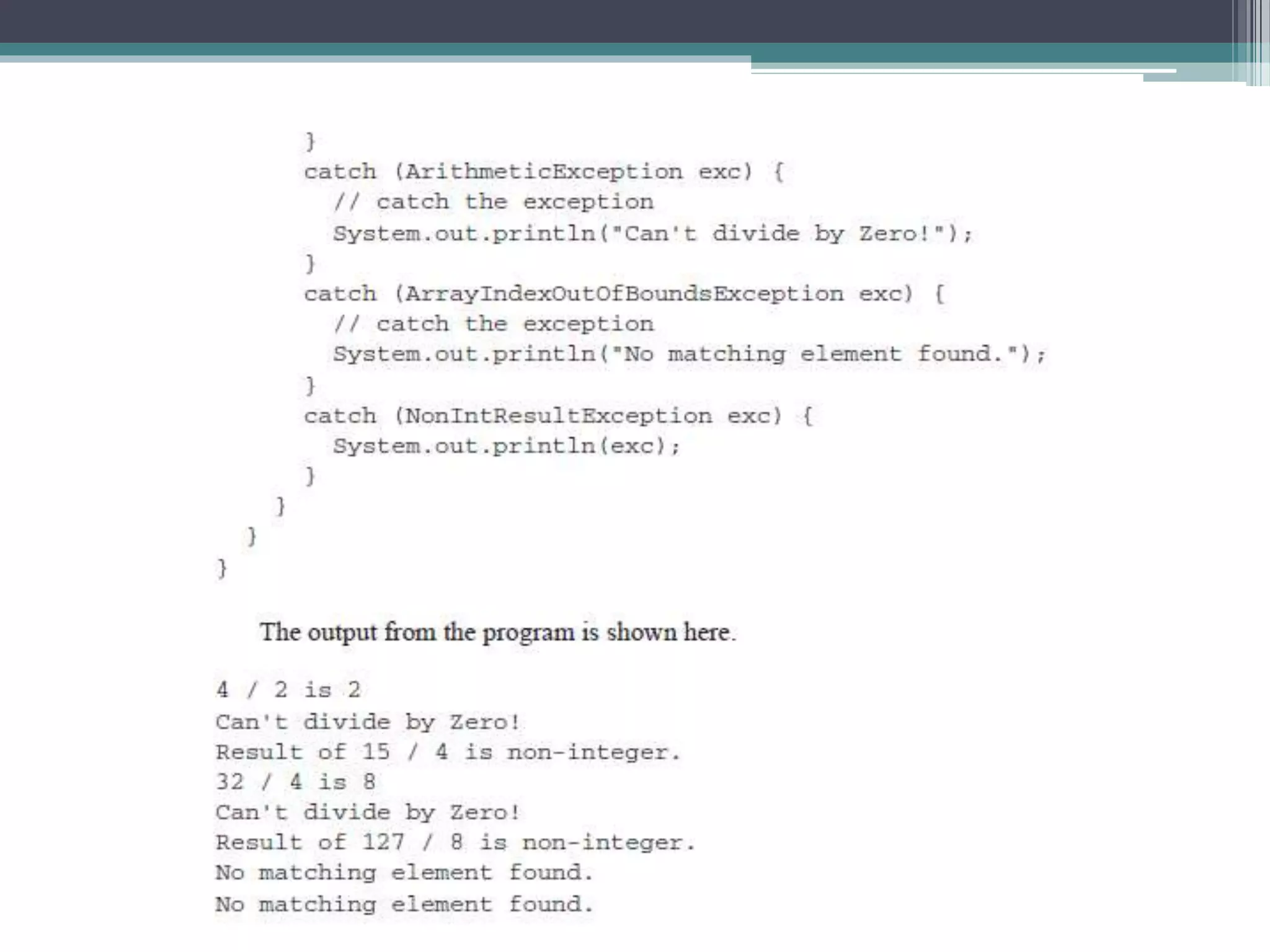 Java-Unit 3- Chap2 exception handling