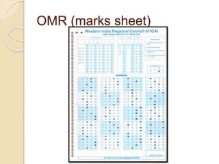 OMR (marks sheet)
 