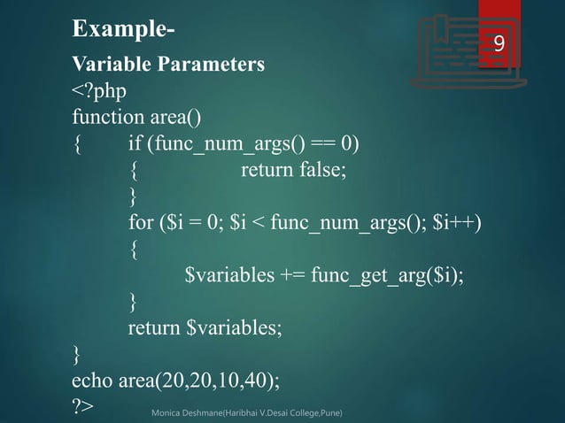 PHP function | PPTX