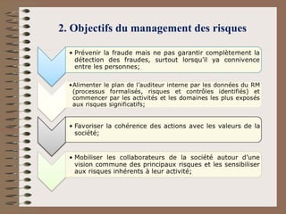 2. Objectifs du management des risques
 