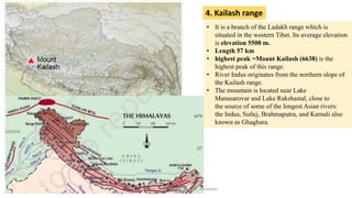 Physiography of India- northern Mountains -Himalayas -Divisions of Himalayas