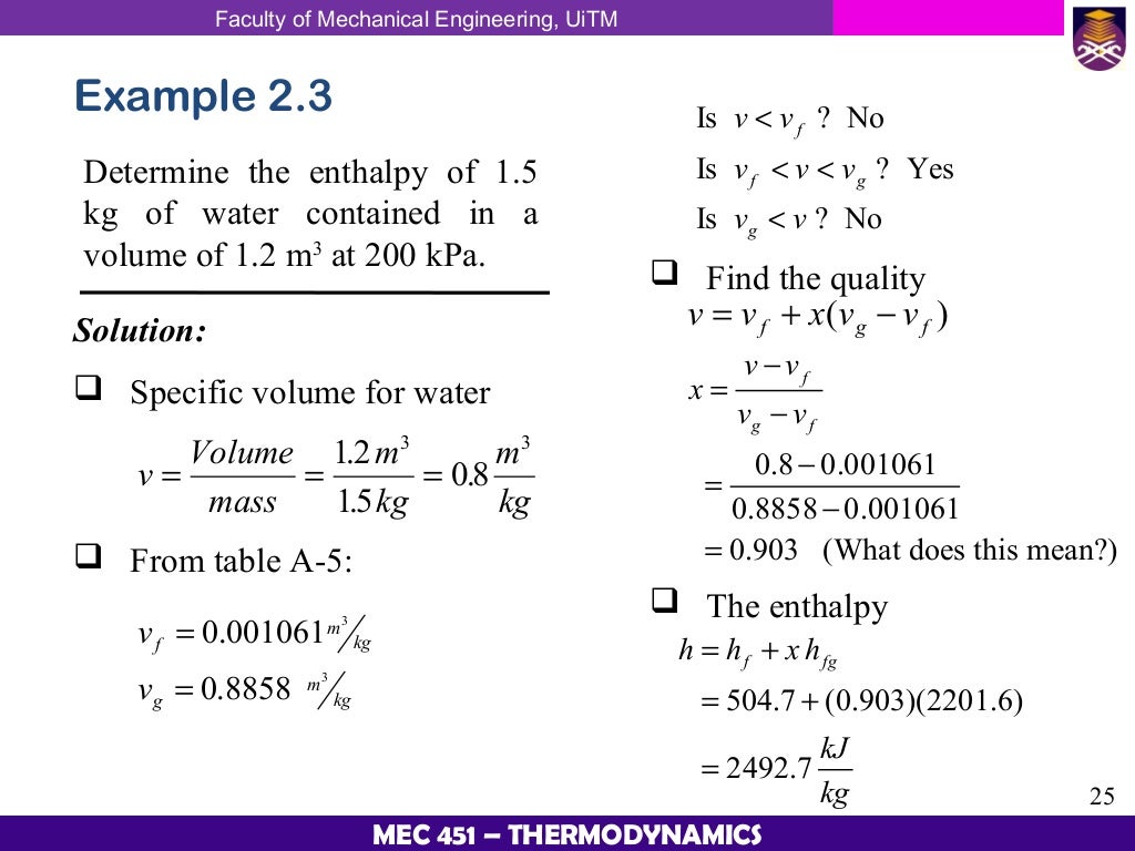 Thermodynamic Chapter 2 Properties Of Pure Substances