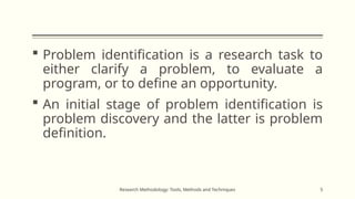This slide present about how to identify problem and how to create the ...