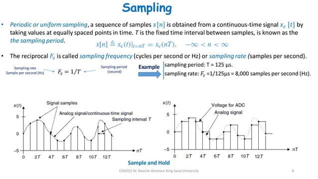 Signal, Sampling and signal quantization | PDF | Digital Audio ...