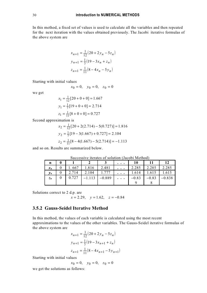 Solution Of System Of Linear Equations Solution Of System Of Linear Equations