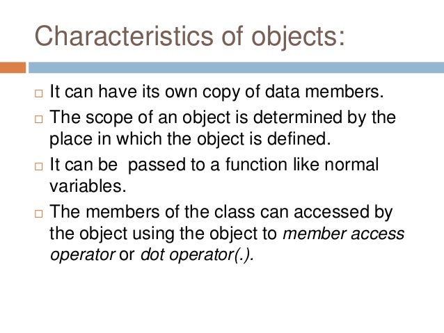class and objects