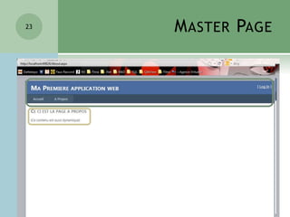 MASTER PAGE
ASP .NET
23
 