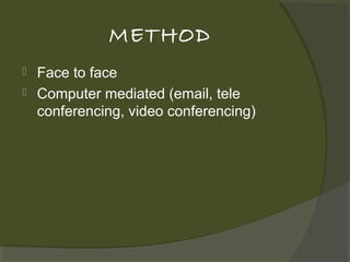 Business Communication: Chap 3 -face to face meeting | PPT