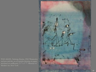 PAUL KLEE,  Twittering Machine , 1922. Watercolor and pen and ink, on oil transfer drawing on paper, mounted on cardboard, 2’ 1” x 1’ 7”. Museum of Modern Art, New York. 