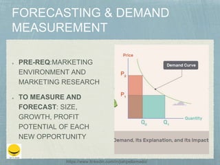 PRE-REQ:MARKETING
ENVIRONMENT AND
MARKETING RESEARCH
TO MEASURE AND
FORECAST: SIZE,
GROWTH, PROFIT
POTENTIAL OF EACH
NEW OPPORTUNITY
https://www.linkedin.com/in/jiahpellamado/
 