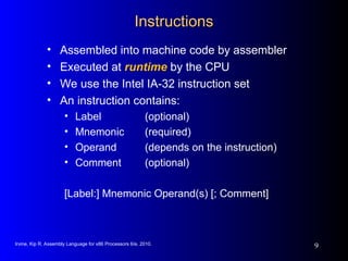 chap3intro.ppt(assembly language fundamentals) | PPT