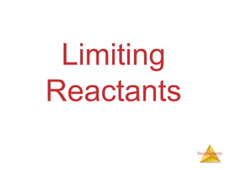 Stoichiometry
Limiting
Reactants
 