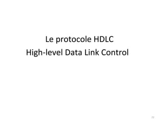 Le protocole HDLC
High-level Data Link Control

77

 