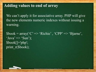 Chap 3php array part1 | PPT