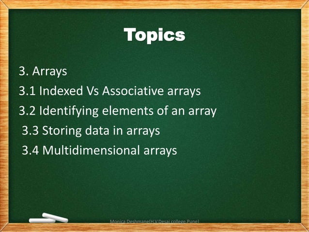 Chap 3php array part1 | PPT