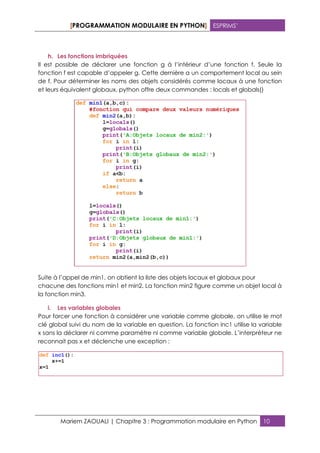 Chap3 programmation modulaire en python | PDF