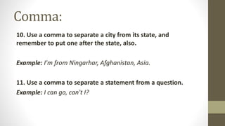 Punctuations | PPTX