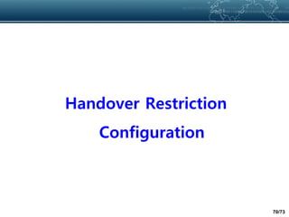 70/73
Handover Restriction
Configuration
 